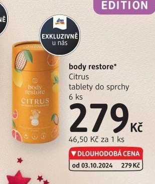 body restore Citrus tablety do sprchy 6 ks