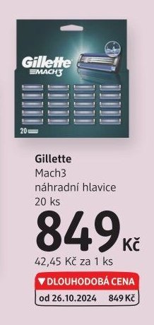 Gillette Mach3 náhradní hlavice 20 ks