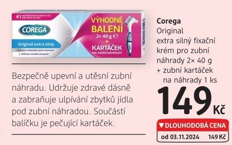 Fixační krém na zubní protézu Corega