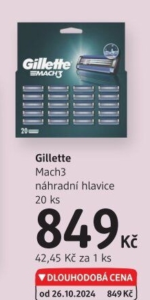 Náhradní hlavice pánské Mach 3 Gillette
