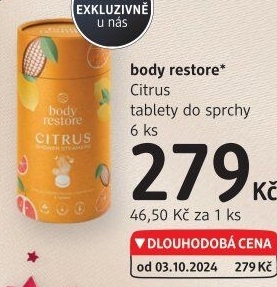 Sprchová tableta do koupele Body restore