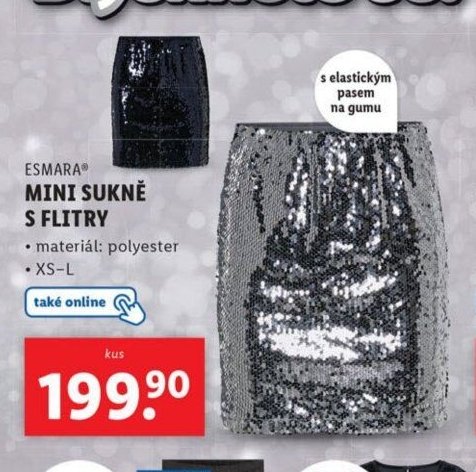 Esmara mini sukně s flitry