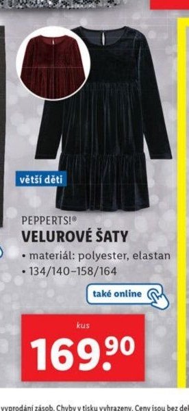 Pepperts velurové šaty