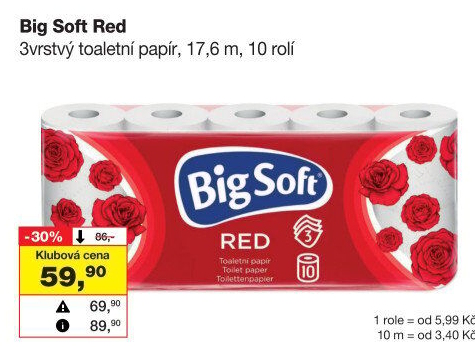 Toaletní papír 3vrstvý Big Soft