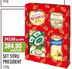 Sýry Président - dárková kazeta