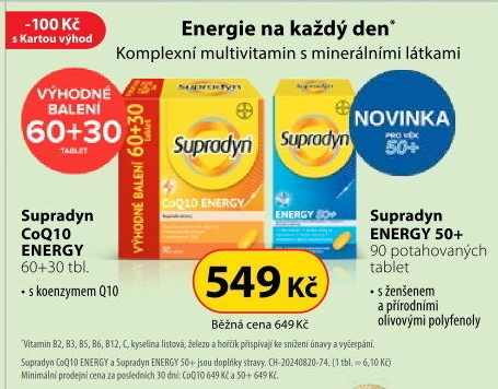 Doplněk stravy Energy 50+ Supradyn