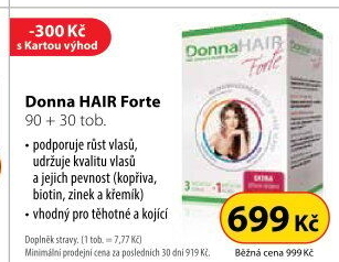 Doplněk stravy na vlasy Forte DonnaHair Swiss
