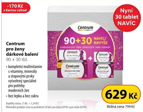Doplněk stravy pro ženy Centrum - dárkové balení