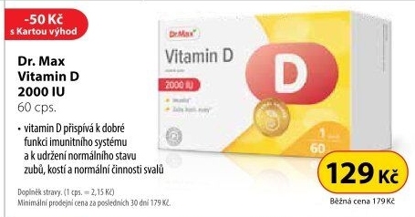 Doplněk stravy Vitamin D 2000 I.U. Dr.Max