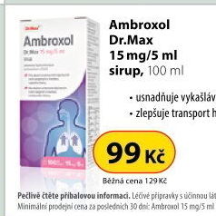 Sirup proti kašli 15 mg Ambroxol Dr.Max
