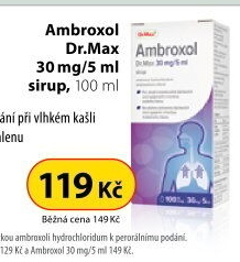 Sirup proti kašli 30 mg Ambroxol Dr.Max