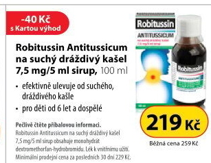 Sirup proti kašli Antitussicum Robitussin