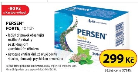 Tobolky proti poruchám spánku Persen Forte Zentiva