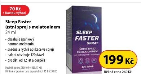 Ústní sprej na spánek s melatoninem Sleep Faster