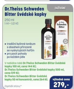 Kapky švédské k udržení správné činnosti trávicího traktu Dr.Theiss