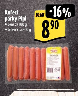 Kuřecí párky Pipi