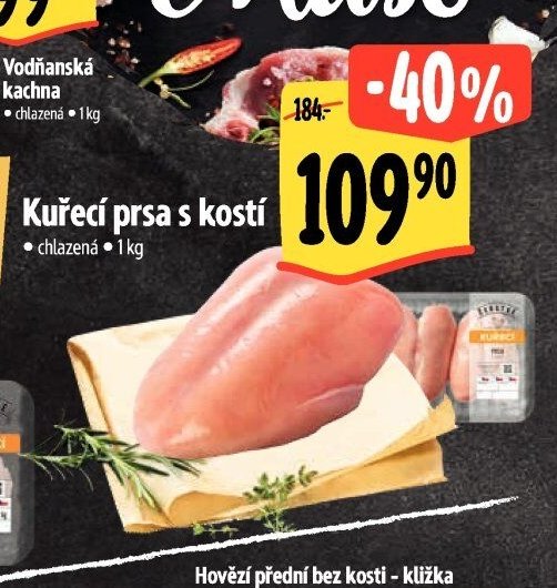 Kuřecí prsa s kostí