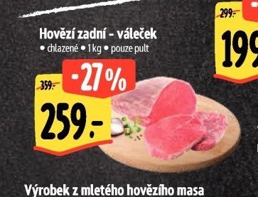 Hovězí zadní - váleček