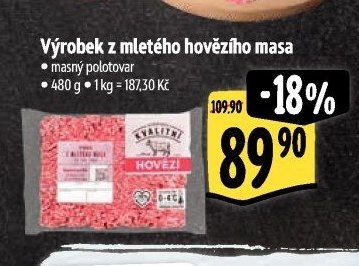 Výrobek z mletého hovězího masa