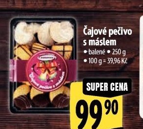 Čajové pečivo s máslem