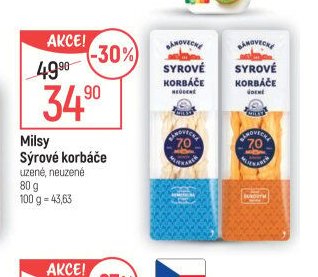 Milsy Sýrové korbáče