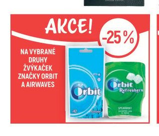 Orbit a Airwaves žvýkačky