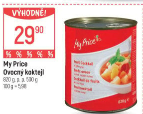 Kompot ovocný koktejl My Price