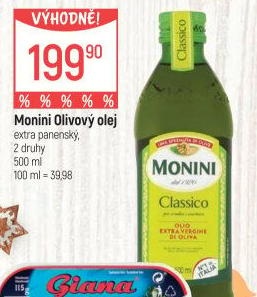 Olivový olej extra panenský Monini