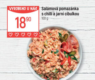 Salámová pomazánka s chilli a jarní cibulkou Globus