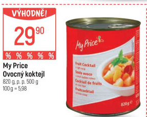 Kompot ovocný koktejl My Price