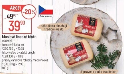 Máslové linecké těsto Globus