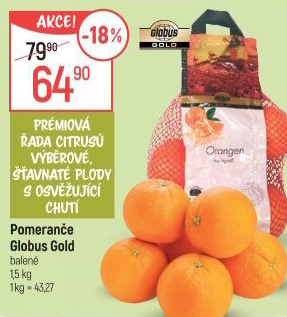 Pomeranče Globus Gold