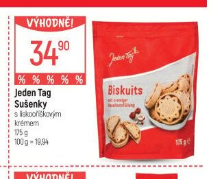 Jeden Tag Sušenky s lískoříškovým krémem