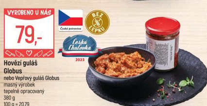 Hovězí guláš ve skle Globus