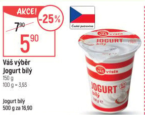 Jogurt bílý Váš Výběr