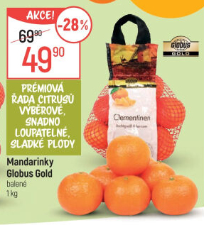 Mandarinky Globus Gold