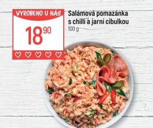 Salámová pomazánka s chilli a jarní cibulkou Globus
