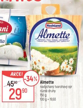 Tvarohový sýr Almette Hochland