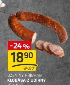 Klobása z udírny Příbramská uzenina