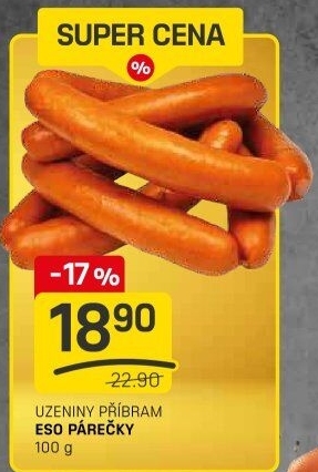 Párky Eso Příbramská uzenina