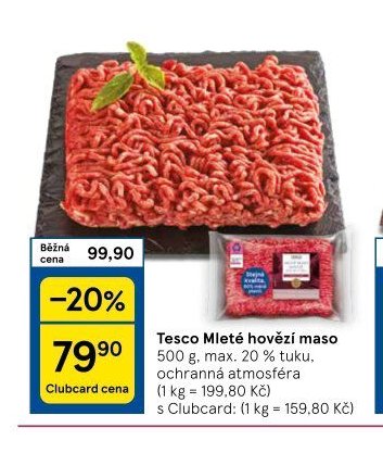 Tesco Mleté hovězí maso