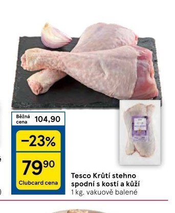 Tesco Krůtí stehno spodní s kostí a kůží
