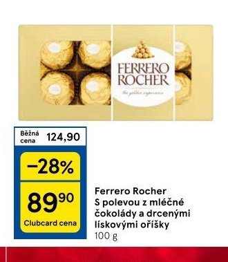 Ferrero Rocher S polevou z mléčné čokolády a drcenými lískovými oříšky 100 g