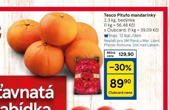 Tesco Pitufo mandarinky