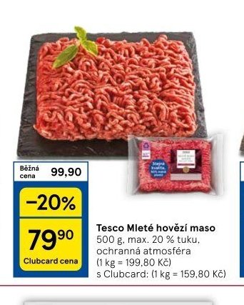 Tesco Mleté hovězí maso