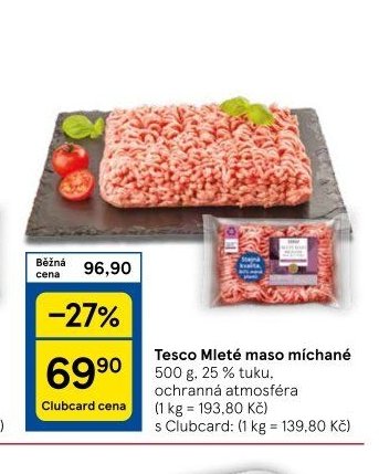 Tesco Mleté maso míchané