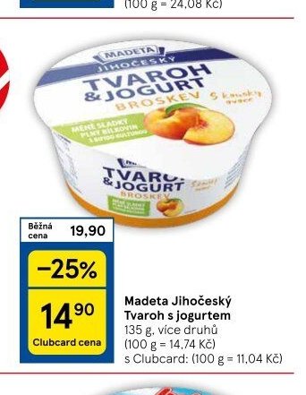 Madeta Jihočeský Tvaroh s jogurtem