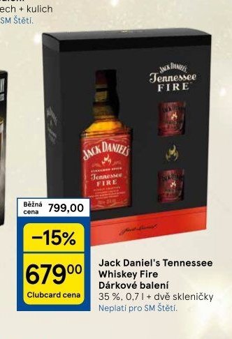 Jack Daniel's Tennessee Whiskey Fire Dárkové balení