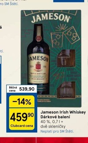 Jameson Irish Whiskey Dárkové balení