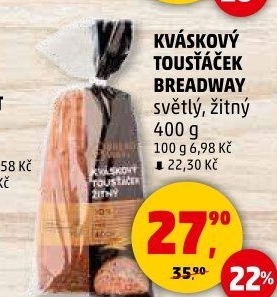 Chléb kváskový Tousťáček Breadway